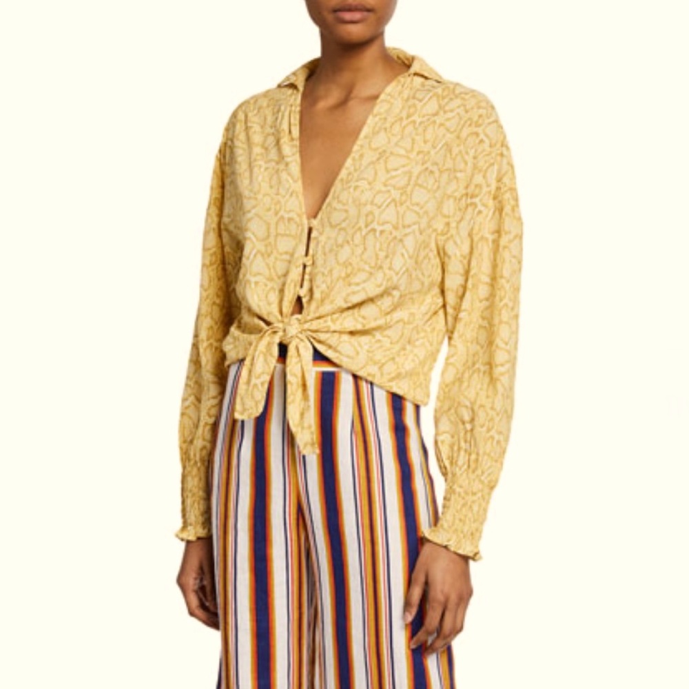Faithful the Brand Aira knot shirt - Petra Snake